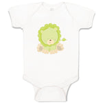 Baby Clothes Baby Lion Green Safari Baby Bodysuits Boy & Girl Cotton