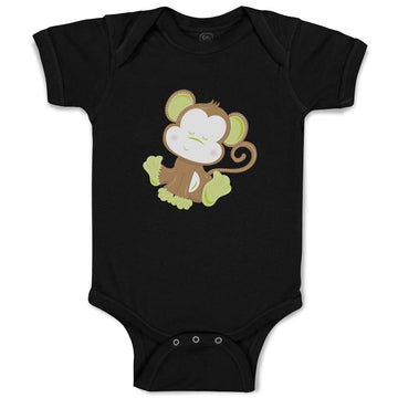 Baby Clothes Baby Monkey Green Safari Baby Bodysuits Boy & Girl Cotton