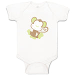 Baby Clothes Baby Monkey Green Safari Baby Bodysuits Boy & Girl Cotton