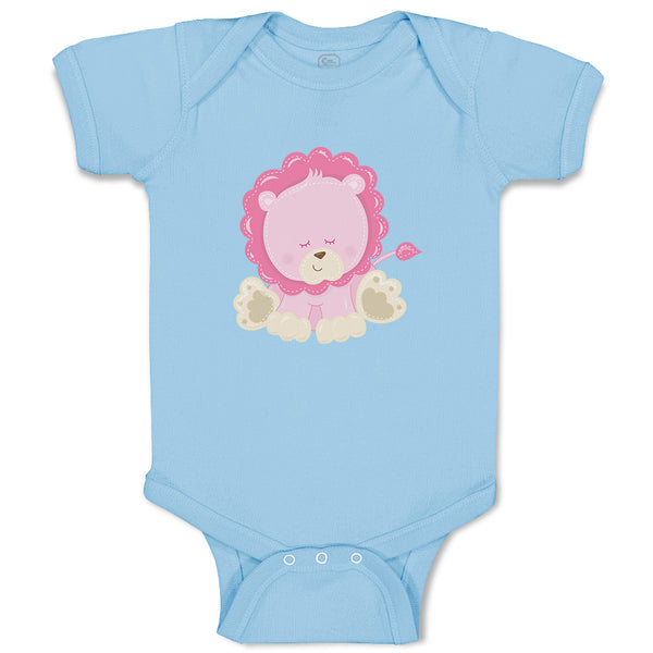 Baby Clothes Baby Lion Pink Safari Baby Bodysuits Boy & Girl Cotton