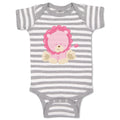 Baby Clothes Baby Lion Pink Safari Baby Bodysuits Boy & Girl Cotton
