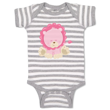 Baby Clothes Baby Lion Pink Safari Baby Bodysuits Boy & Girl Cotton