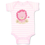 Baby Clothes Baby Lion Pink Safari Baby Bodysuits Boy & Girl Cotton