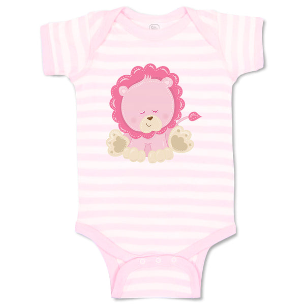 Baby Clothes Baby Lion Pink Safari Baby Bodysuits Boy & Girl Cotton