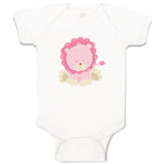 Baby Clothes Baby Lion Pink Safari Baby Bodysuits Boy & Girl Cotton