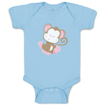 Baby Clothes Baby Monkey Pink Safari Baby Bodysuits Boy & Girl Cotton