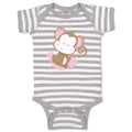 Baby Clothes Baby Monkey Pink Safari Baby Bodysuits Boy & Girl Cotton