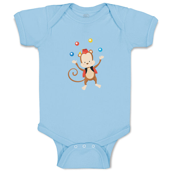 Baby Clothes Monkey Juggler Zoo Funny Baby Bodysuits Boy & Girl Cotton