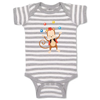 Baby Clothes Monkey Juggler Zoo Funny Baby Bodysuits Boy & Girl Cotton