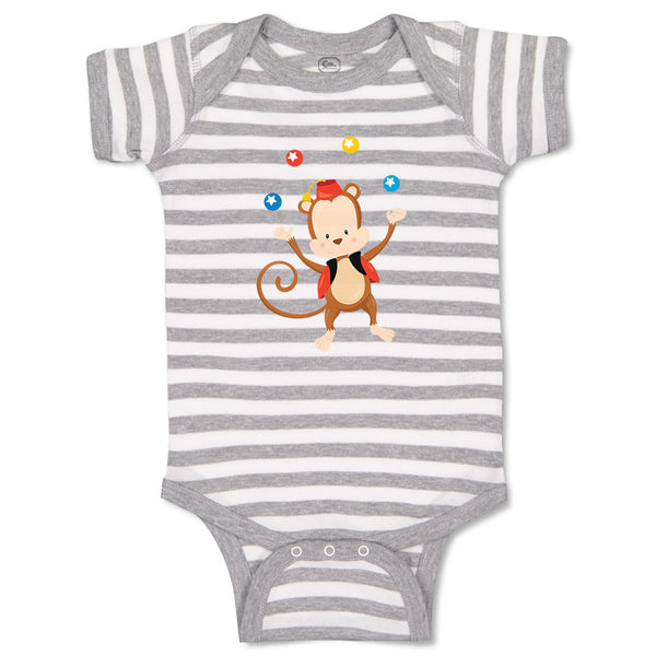 Baby Clothes Monkey Juggler Zoo Funny Baby Bodysuits Boy & Girl Cotton