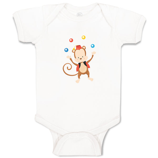 Baby Clothes Monkey Juggler Zoo Funny Baby Bodysuits Boy & Girl Cotton