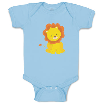 Baby Clothes Lion Sits Zoo Funny Baby Bodysuits Boy & Girl Cotton