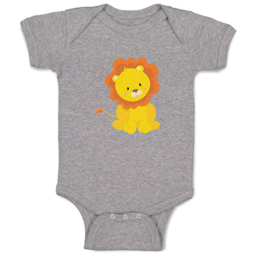 Baby Clothes Lion Sits Zoo Funny Baby Bodysuits Boy & Girl Cotton