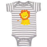 Baby Clothes Lion Sits Zoo Funny Baby Bodysuits Boy & Girl Cotton