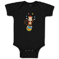 Baby Clothes Monkey Juggler Ball Zoo Funny Baby Bodysuits Boy & Girl Cotton