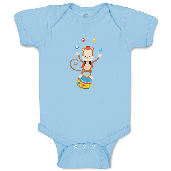 Baby Clothes Monkey Juggler Ball Zoo Funny Baby Bodysuits Boy & Girl Cotton