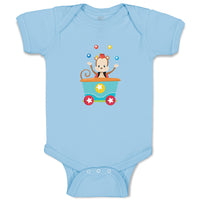 Baby Clothes Monkey Train Zoo Funny Baby Bodysuits Boy & Girl Cotton