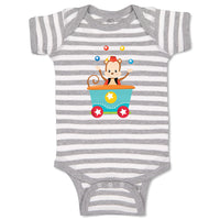 Baby Clothes Monkey Train Zoo Funny Baby Bodysuits Boy & Girl Cotton