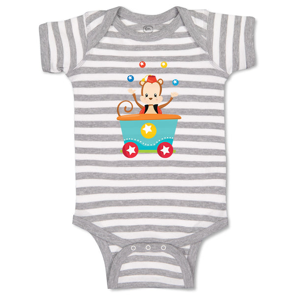 Baby Clothes Monkey Train Zoo Funny Baby Bodysuits Boy & Girl Cotton