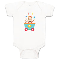 Baby Clothes Monkey Train Zoo Funny Baby Bodysuits Boy & Girl Cotton