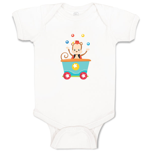 Baby Clothes Monkey Train Zoo Funny Baby Bodysuits Boy & Girl Cotton