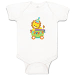Baby Clothes Lion Train Zoo Funny Baby Bodysuits Boy & Girl Cotton