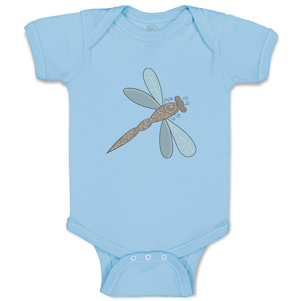 Baby Clothes Dragonfly Blue Baby Bodysuits Boy & Girl Newborn Clothes Cotton