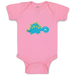 Baby Clothes Baby Dino Blue Dinosaurs Dino Trex Baby Bodysuits Boy & Girl Cotton