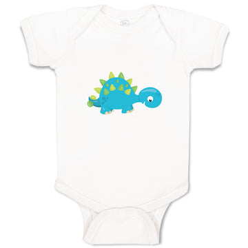 Baby Clothes Baby Dino Blue Dinosaurs Dino Trex Baby Bodysuits Boy & Girl Cotton