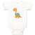 Baby Clothes Baby Dino Orange Dinosaurs Dino Trex Baby Bodysuits Cotton