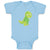 Baby Clothes Baby Dino Green Dinosaurs Dino Trex Baby Bodysuits Cotton