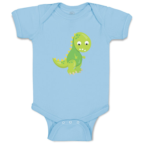 Baby Clothes Baby Dino Green Dinosaurs Dino Trex Baby Bodysuits Cotton