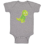 Baby Clothes Baby Dino Green Dinosaurs Dino Trex Baby Bodysuits Cotton