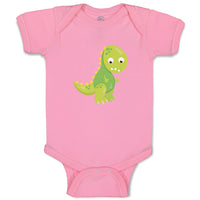 Baby Clothes Baby Dino Green Dinosaurs Dino Trex Baby Bodysuits Cotton