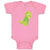 Baby Clothes Baby Dino Green Dinosaurs Dino Trex Baby Bodysuits Cotton