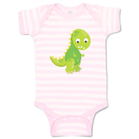 Baby Clothes Baby Dino Green Dinosaurs Dino Trex Baby Bodysuits Cotton