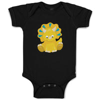 Baby Clothes Baby Dino Blue Yellow Dinosaurs Dino Trex Baby Bodysuits Cotton