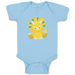 Baby Clothes Baby Dino Blue Yellow Dinosaurs Dino Trex Baby Bodysuits Cotton