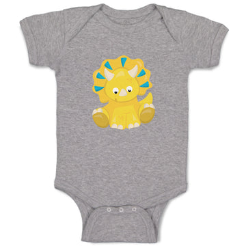 Baby Clothes Baby Dino Blue Yellow Dinosaurs Dino Trex Baby Bodysuits Cotton