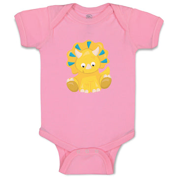Baby Clothes Baby Dino Blue Yellow Dinosaurs Dino Trex Baby Bodysuits Cotton