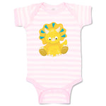 Baby Clothes Baby Dino Blue Yellow Dinosaurs Dino Trex Baby Bodysuits Cotton