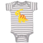 Baby Clothes Baby Dino Red Yellow Dinosaurs Dino Trex Baby Bodysuits Cotton