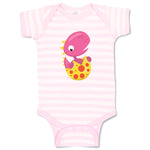Baby Clothes Baby Dino Pink Dinosaurs Dino Trex Baby Bodysuits Boy & Girl Cotton