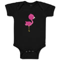 Baby Clothes Dark Pink Flamingo 3 Beach Baby Bodysuits Boy & Girl Cotton