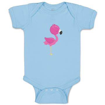 Baby Clothes Dark Pink Flamingo 3 Beach Baby Bodysuits Boy & Girl Cotton