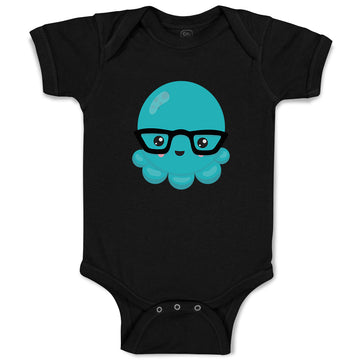 Baby Clothes Octopus Glasses Ocean Sea Life Baby Bodysuits Boy & Girl Cotton