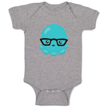 Baby Clothes Octopus Glasses Ocean Sea Life Baby Bodysuits Boy & Girl Cotton