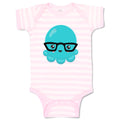 Baby Clothes Octopus Glasses Ocean Sea Life Baby Bodysuits Boy & Girl Cotton