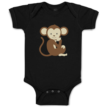 Baby Clothes Monkey Sits Safari Baby Bodysuits Boy & Girl Newborn Clothes Cotton