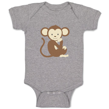 Baby Clothes Monkey Sits Safari Baby Bodysuits Boy & Girl Newborn Clothes Cotton